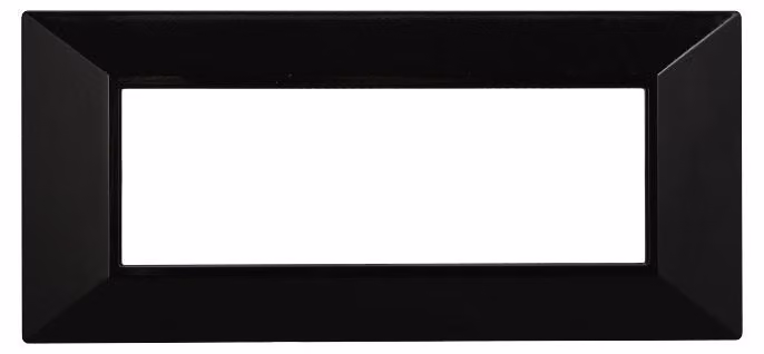 ETTROIT AN90602 Placca Piramide 6P Serie Moon 6 Colore Nero Compatibile Con Bticino Axolute