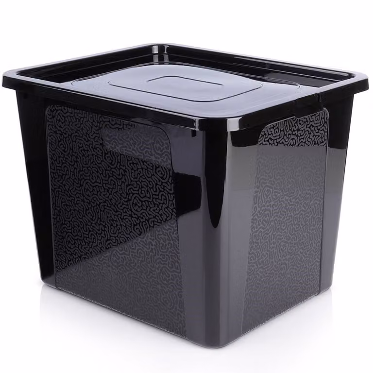 Contenitore in plastica, grande cassone porta giocattoli, 30 l, coperchio