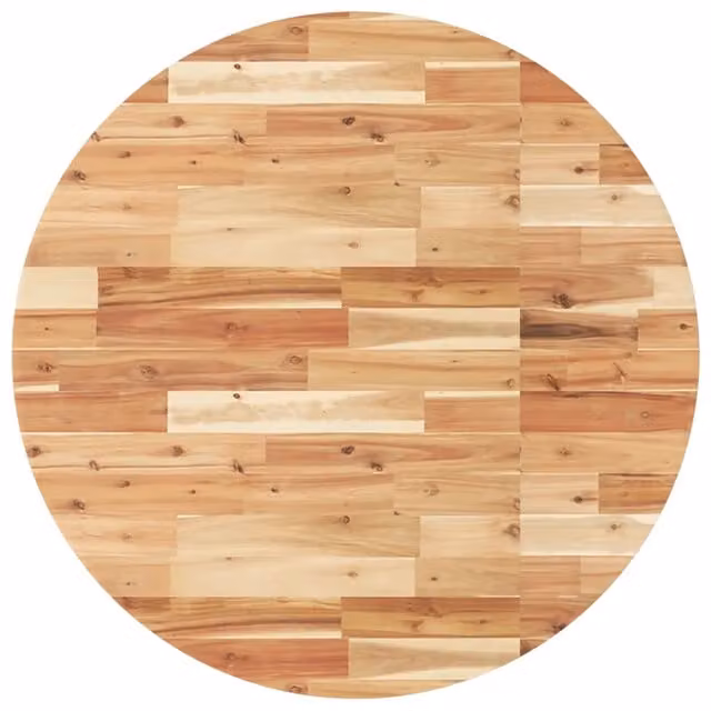 Piano Tavolo | Superficie Tavolo | Piano Scrivania Rotondo ?90x4 cm in Legno Massello di Acacia