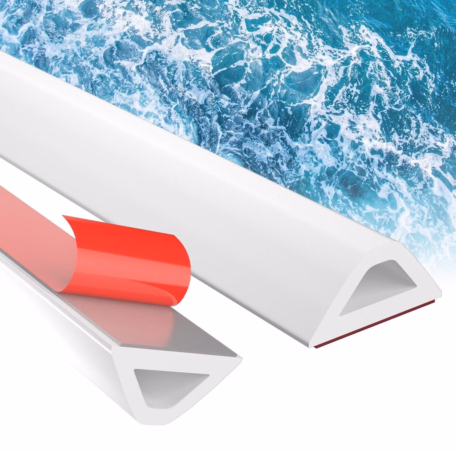 Omgoods - Guarnizione in silicone autoadesiva per doccia, 350 cm