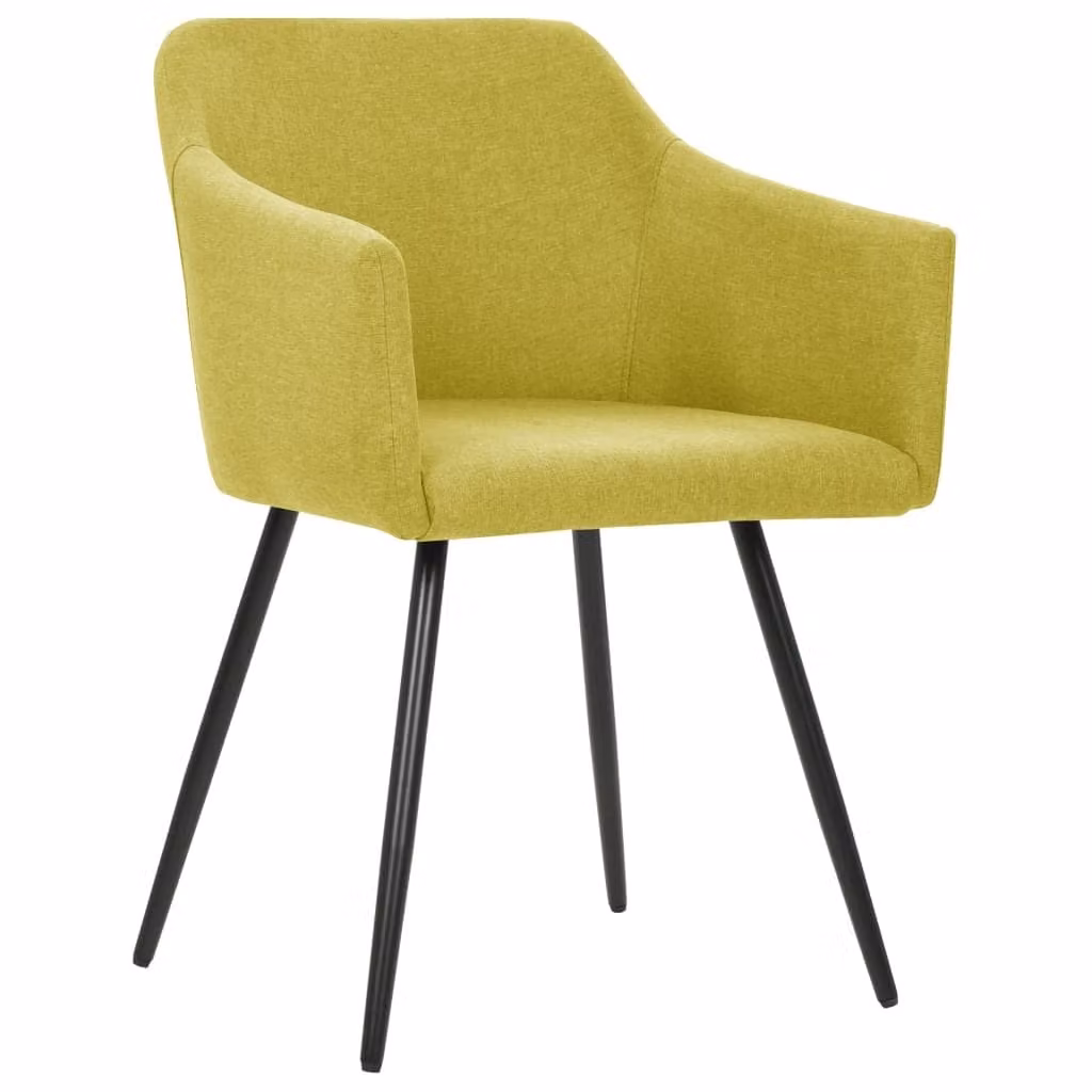 vidaXL Sedie da pranzo 2 pezzi. Tessuto verde