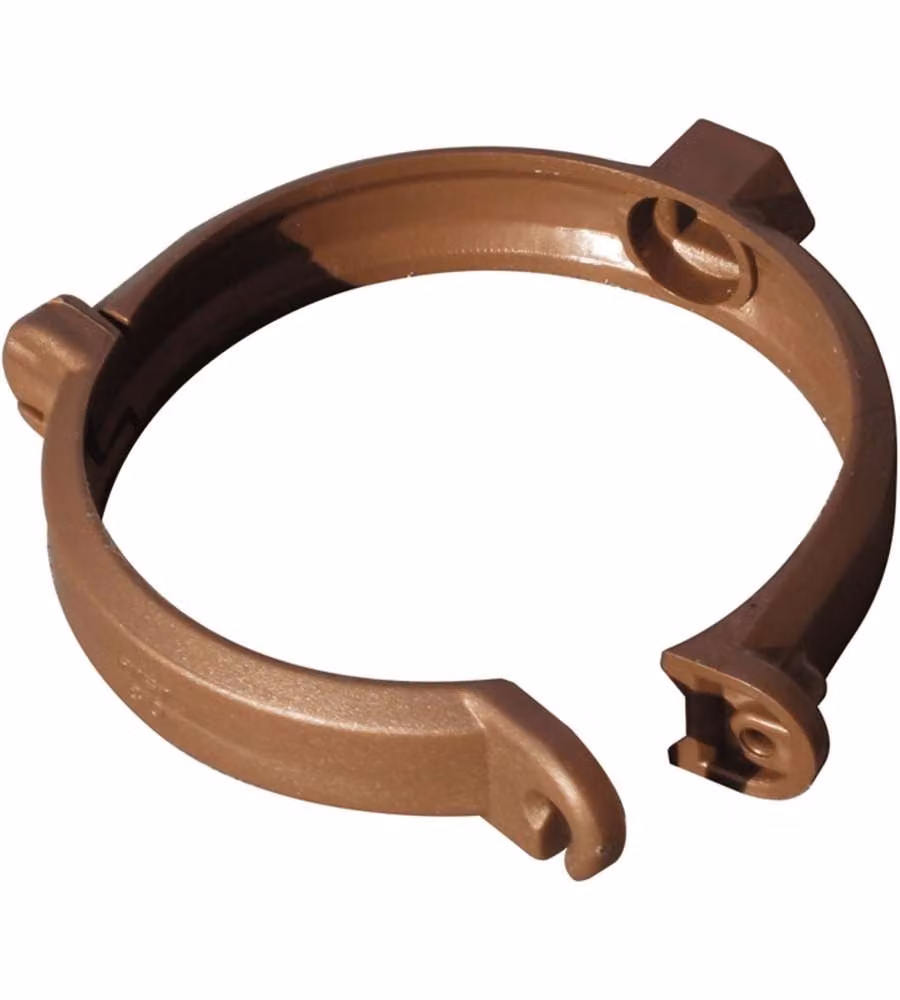Collarini PVC effetto ramato per tubo pluviale d. 80 mm - Set 3 pezzi