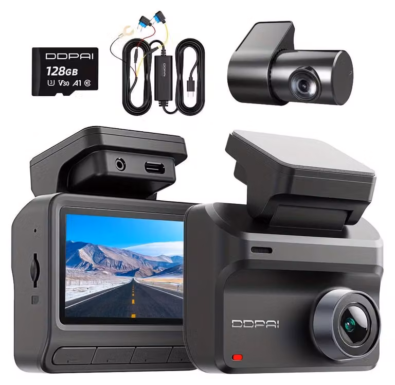 Telecamera per auto - Telecamera per veicoli - Telecamera di sicurezza - Videoregistratore - Telecamera con visione notturna - Monitoraggio continuo 24 ore su 24, 7 giorni su 7, anche in modalità parcheggio