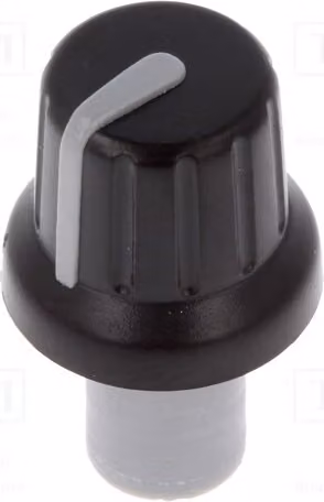 2 manopole rotative, diametro 16x14,4 mm, indicatore diametro albero: 6 mm, colore nero. Manopole rotative per valvole