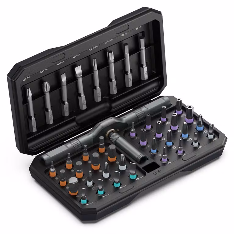 Set di cacciaviti 42-in-1 - 40 punte magnetiche - Cacciavite a rinvio - Strumento di riparazione portatile - Kit multi-funzioni a rinvio - Adatto per mobili - Set di utensili