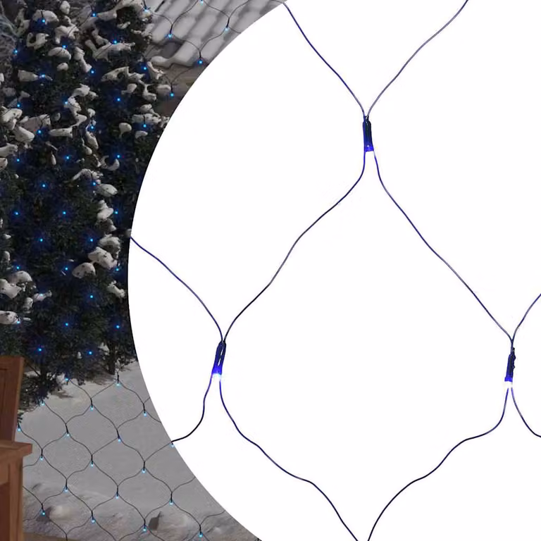 vidaXL Luci di Natale a Rete LED Blu, 544 LED, 4x4 m, per Interni ed Esterni