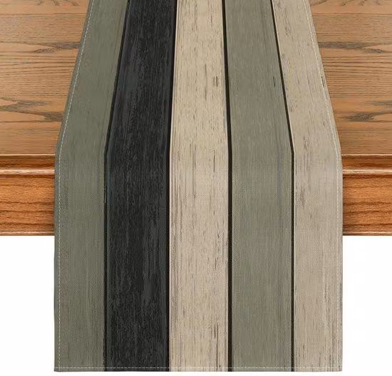Tavola da pranzo di Halloween in legno nero, stile antico, 40x180 cm