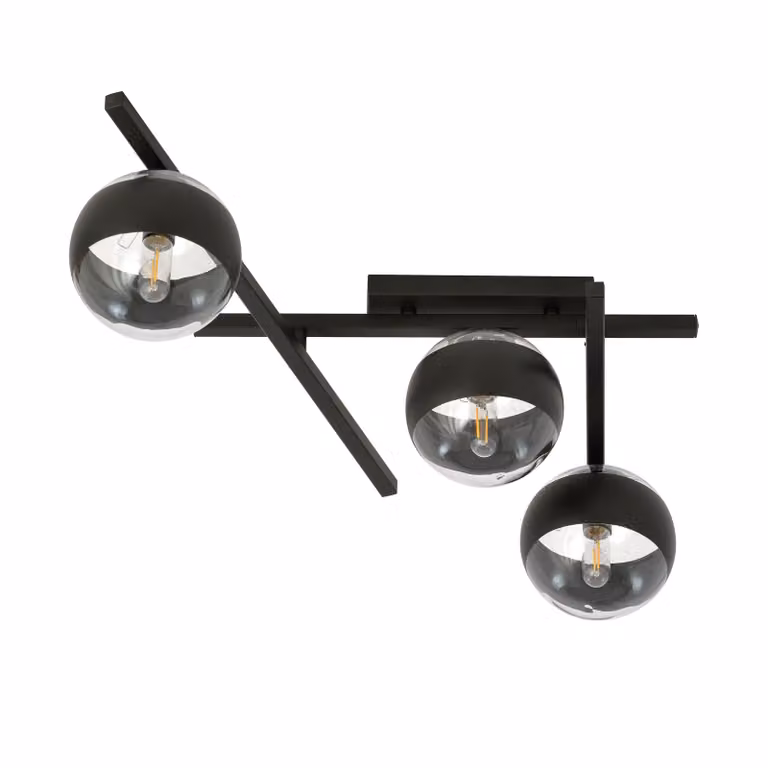 Lampada da soffitto Emibig 3xE14 40W SMART 3 NERO/RIGHE 1105/3