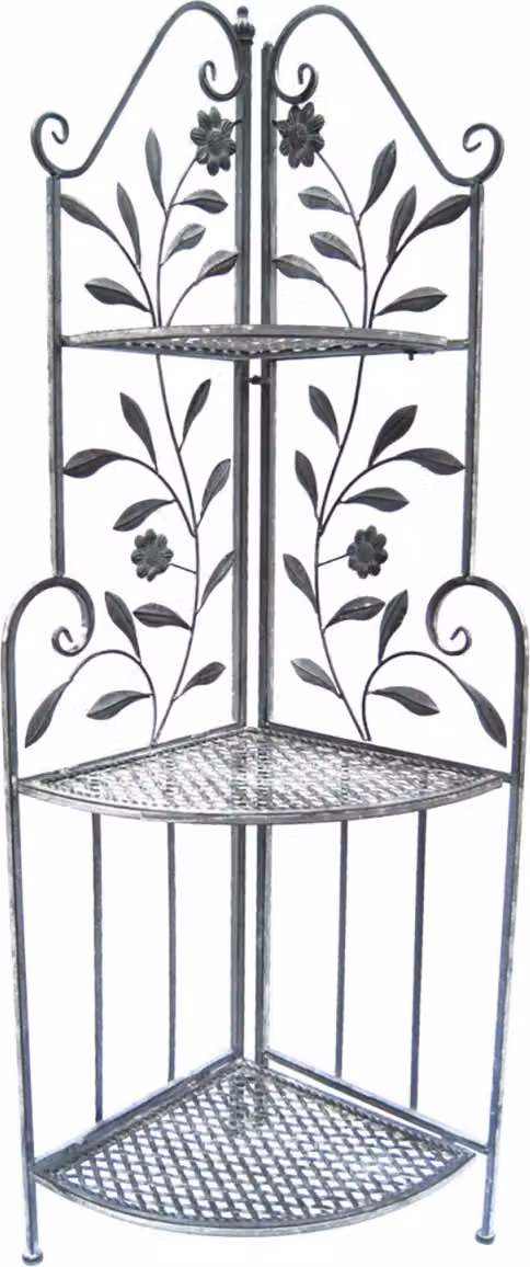 Scaffale angolare LEX con 3 ripiani 49 x 35 x 126 cm, grigio antico
