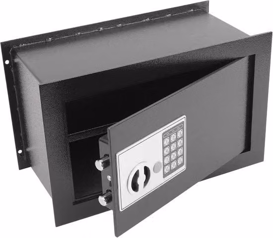 Cassetto digitale elettronico da parete nero L/P/H: 36 x 19 x 23 cm