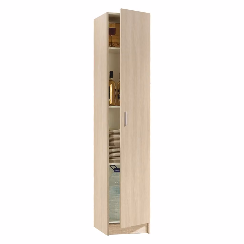 Armadio multiuso Alexander DMORA con anta e ripiani, scarpiera verticale in rovere, L/P/H: 37 x 37 x 180 cm – 2