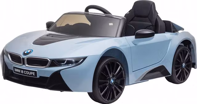 Macchina elettrica per bambini HOMCOM BMW I8 Coupe blu con telecomando e batteria 6V