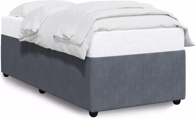 Letto singolo | Letto per adulti | Giroletto senza Materasso Grigio Scuro 90x200 cm Velluto
