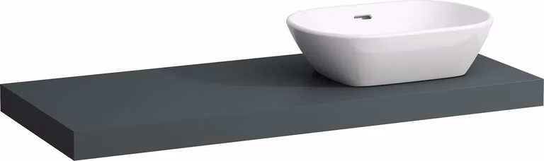 LAUFEN LANI Plan de toilette, une découpe à droite, 1185x495x65mm, H4046731122661, H4046731122661