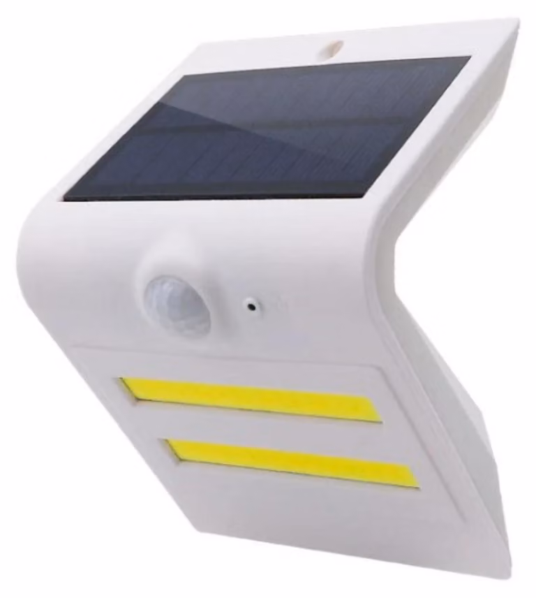 Lampada solare da parete, colore bianco, modello MP4689, marca Myers Power