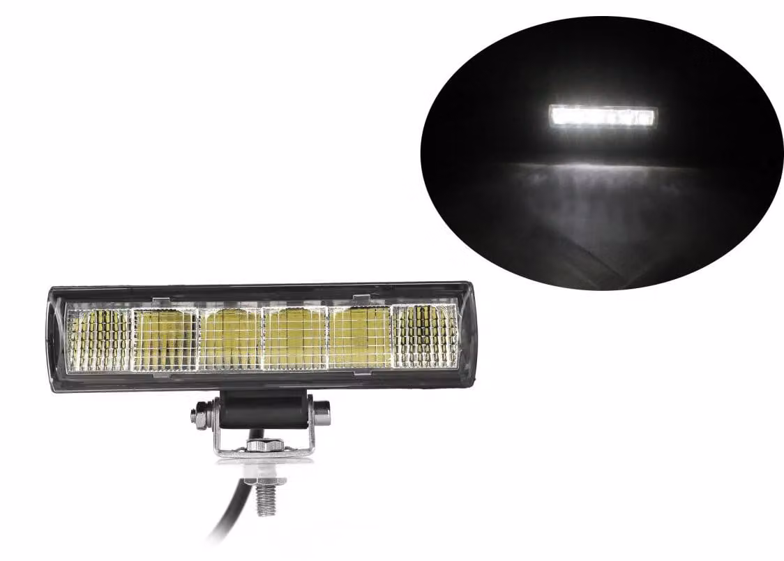 Barra LED da 15,4 cm con luce combinata (Combo), omologazione E, 18 W, 6 LED, 1500 lm, 12 V–24 V, auto, ATV, Jeep, 4x4, SUV, O