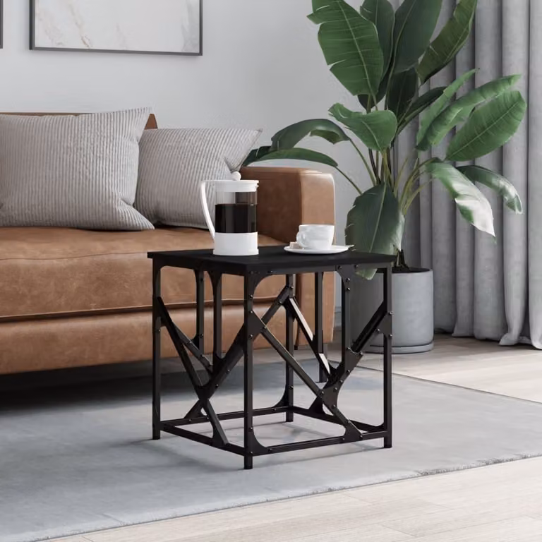 Maison Exclusive - Tavolino nero 45x45x47,5 cm Materiale ligneo
