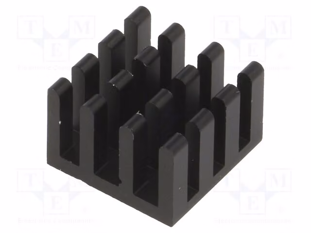 1 radiatore: stampato, altezza: 10 mm, lunghezza: 15 mm, larghezza: 15 mm, colore nero, alluminio, compatibile con chip ICK BGA 15x15x