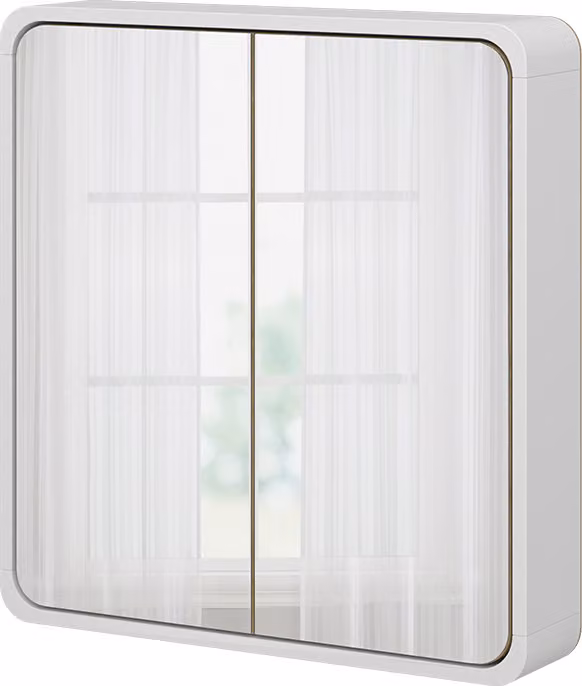 Armadio a specchio per il bagno Vicco Arla Bianco/quercia 60 x 60 cm, Model 50156