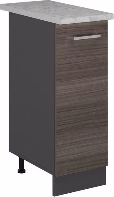 Armadio cucina dispensa alto R-Line Grigio nobile/Antracite 30 cm PL Marmo Vicco
