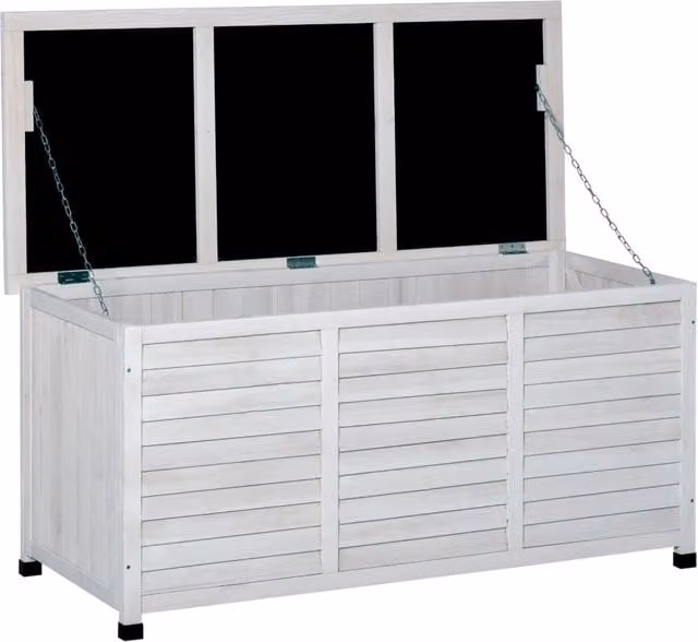 EasyComfort Panca Contenitore in Legno di Abete Bianco per Giardino, L/P/H: 127 x 56 x 60 cm – 1