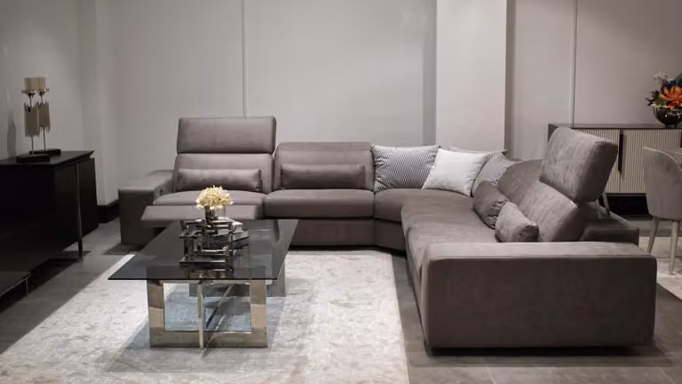 Sofa L-Form Modern Ecksofa Wohnzimmer Set Einrichtung Design Couchtisch