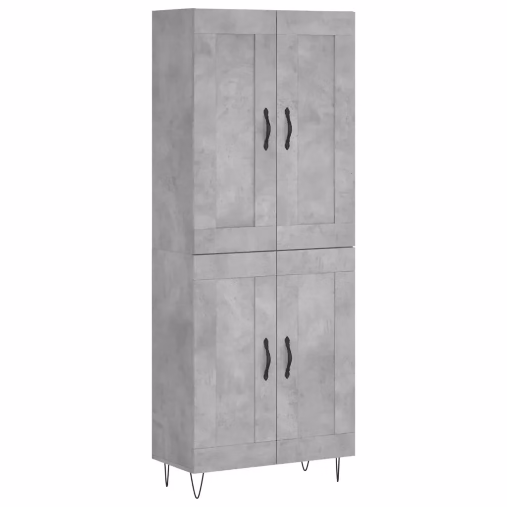 Credenza Buffet Armadio da Cucina Design Mania Grigio con Ripiani Interni L: 69,5 cm, P: 34 cm, H: 180 cm – 2