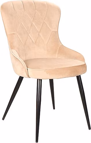 Sedia da pranzo set di sedie da cucina Lotus beige set di 2