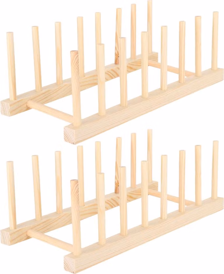 2 set di scaffali per la conservazione dei piatti, scaffali in legno per gli utensili da cucina, scaffali in legno massiccio, ornamenti per le case