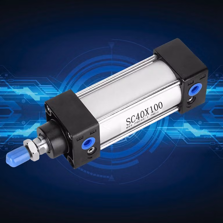 Cilindro pneumatico, a doppio effetto, SC40, componenti standard in lega di alluminio, SC40x100