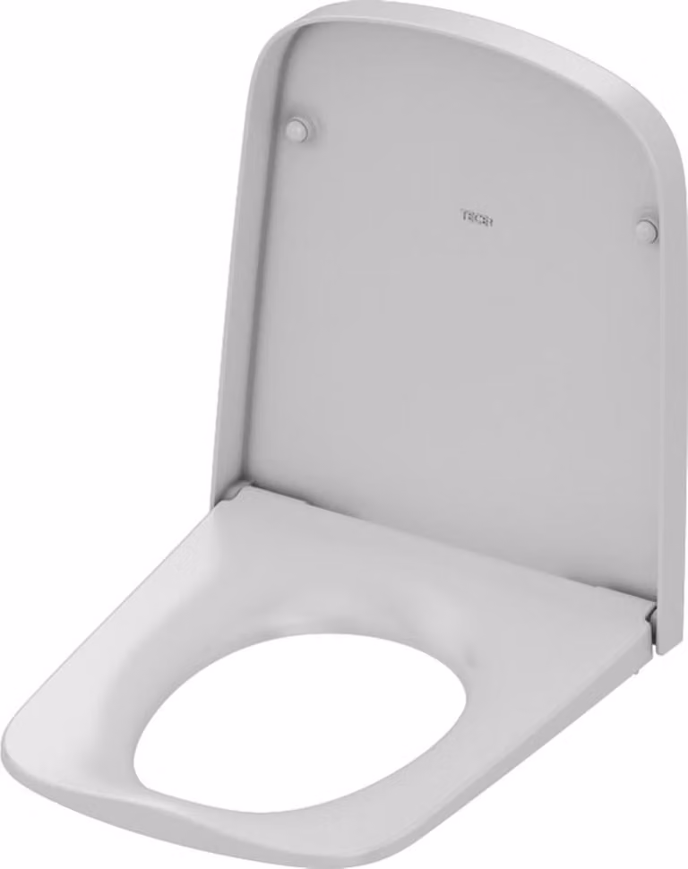 Copertura per sedile WC TECEone, colore bianco, sistema di chiusura ammortizzata, rimovibile, in Duroplast, compatibile con la Vetroceramica TECEone