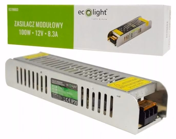 Alimentatore Modulare Slim Led 100W 12V Dc Ip20 8,33A