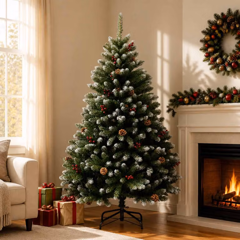 vidaXL Albero di Natale Artificiale con Rami Pieghevoli 180 cm PVC