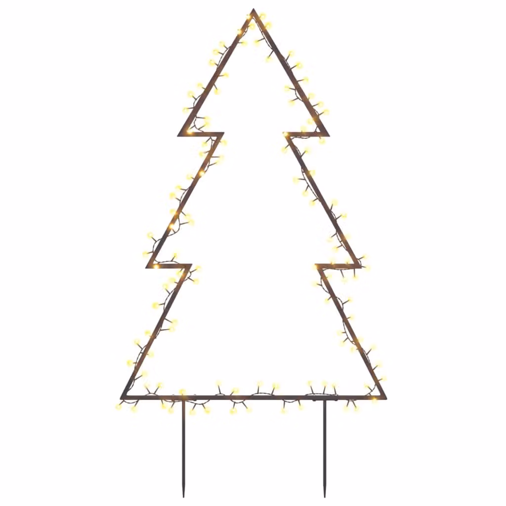 Decorazione Luminosa Natalizia con Picchetti Albero 115LED 90cm