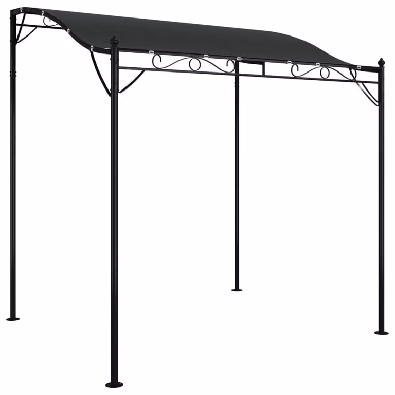 Gazebo da giardino con tetto curvo - 2 x 2,3 metri - Tessuto poliestere impermeabile