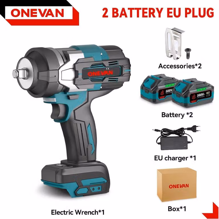 Avvitatore a impatto a batteria - Senza spazzole 18 V - Coppia 2800 Nm - 2800 W - 8500 colpi/min - 2 batterie 588VF - Oro
