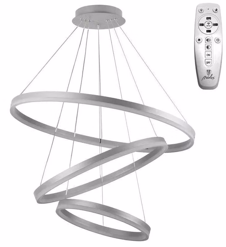 Lampada a sospensione a LED con cavo + telecomando, 125W - J4313/S