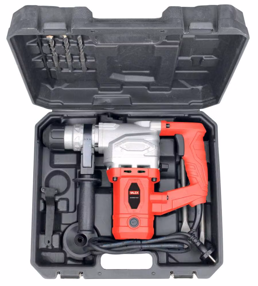 Valex Martello Perforatore SDS-PLUS Rosso da 1200W e 4 Joule con Valigetta