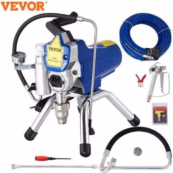 Pistola Spray Airless Vevor Professionale 2200W Blu