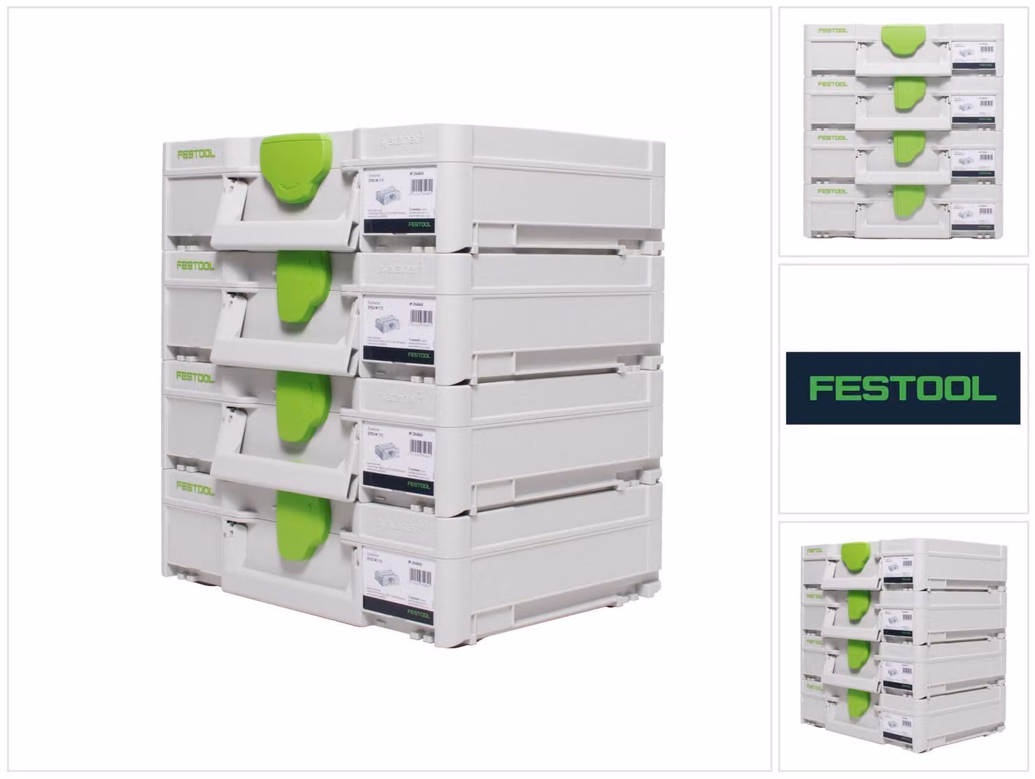 Festool Systainer Set 4x SYS3 M 112 ( 4x 204840 ) 7,7 litri 396x296x112mm Valigia portautensili collegabile