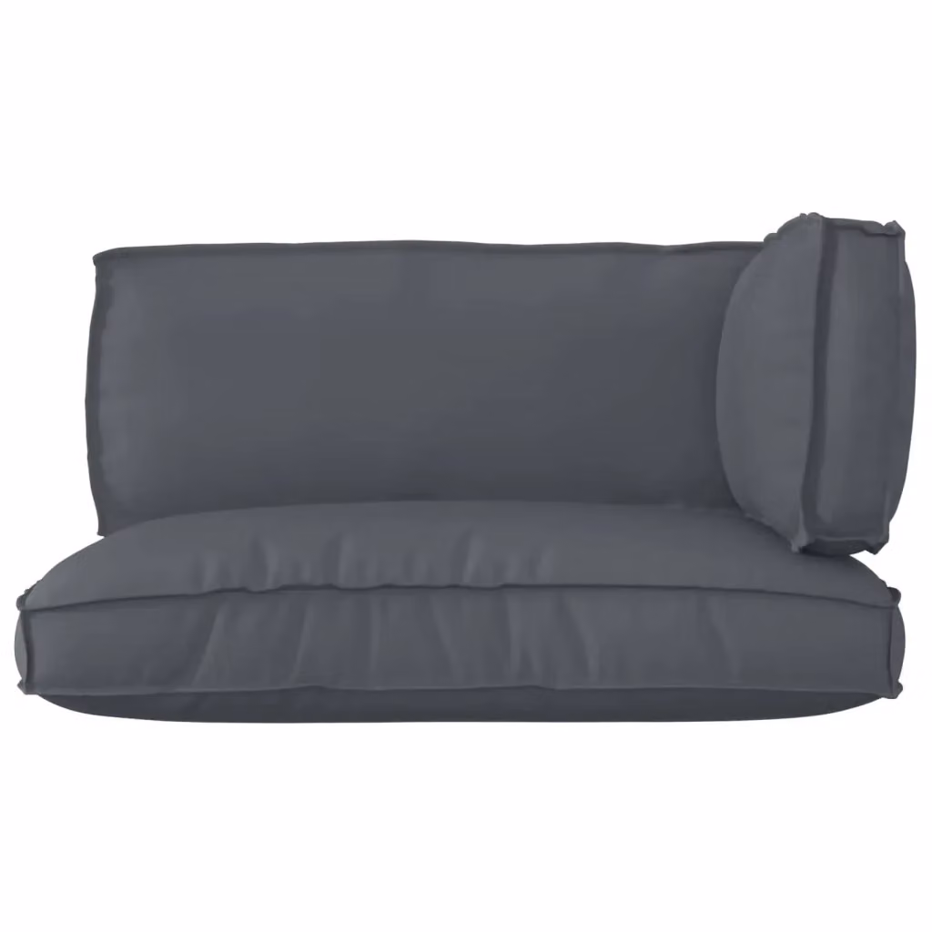 Set di Cuscini per Pallet vidaXL in Tessuto Oxford Antracite, Impermeabili, L/P/H: 120 x 80 x 40 cm – 2
