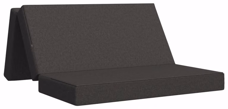 Divano Letto Pieghevole 140 x 67 x 45 cm Grigio Scuro