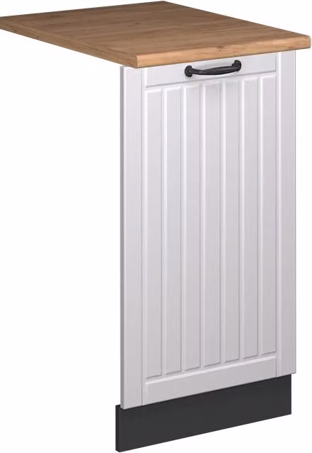 Pannello frontale per lavastoviglie Fame-Line Vicco Bianco rustico/Antracite, Larghezza: 45 cm