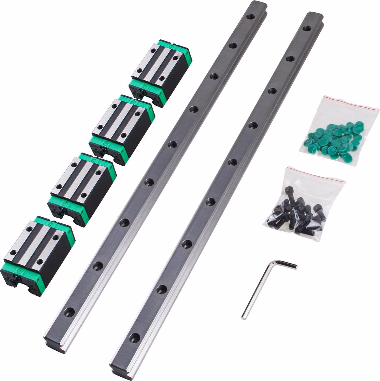 Guida lineare, alta precisione, materiale resistente, 800 mm, 2 guide 4HGH15CA