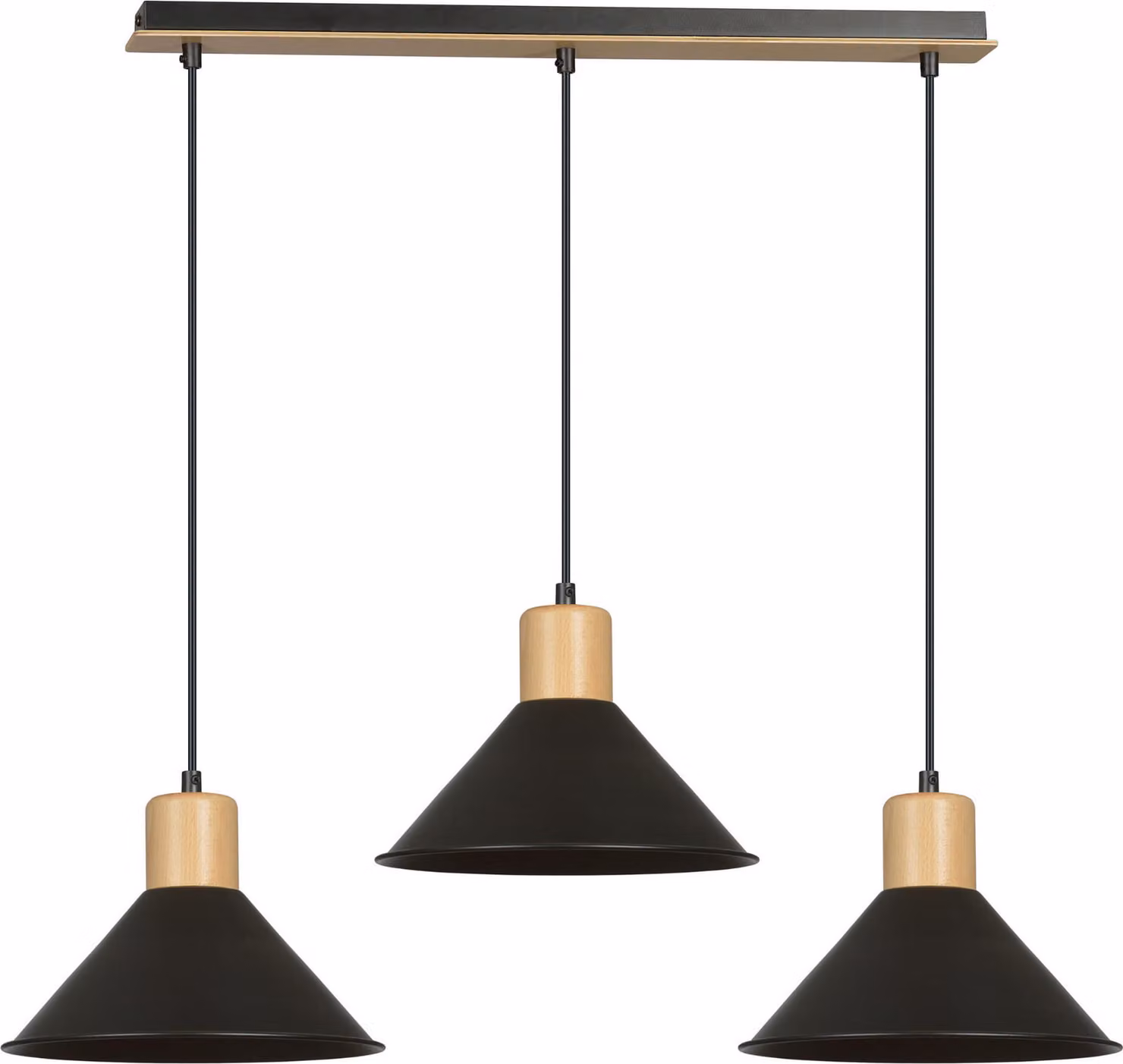 Lampadario Emibig 3xE27 60W ROWEN 3 BLACK 1044/3