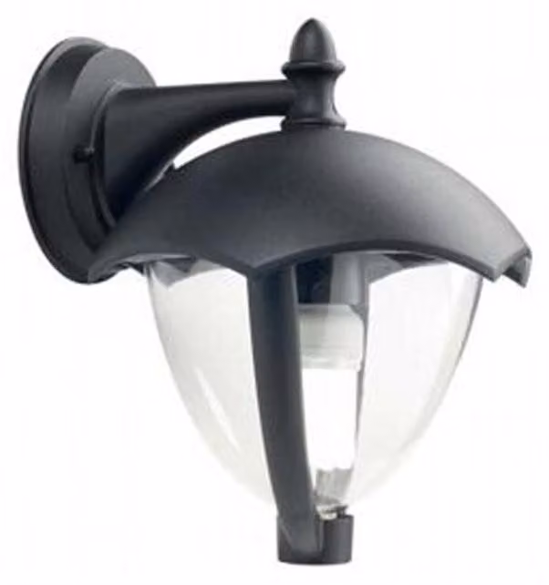 Lampada Applique in Basso Colore Nero per Esterno Linea Short Sovil