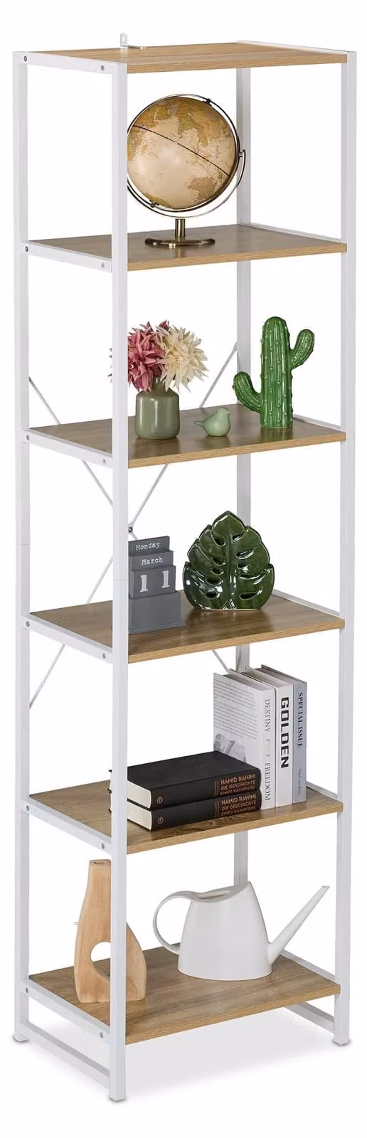 Solidchoice - Scaffale stretto a 6 ripiani, ideale per soggiorno e cucina