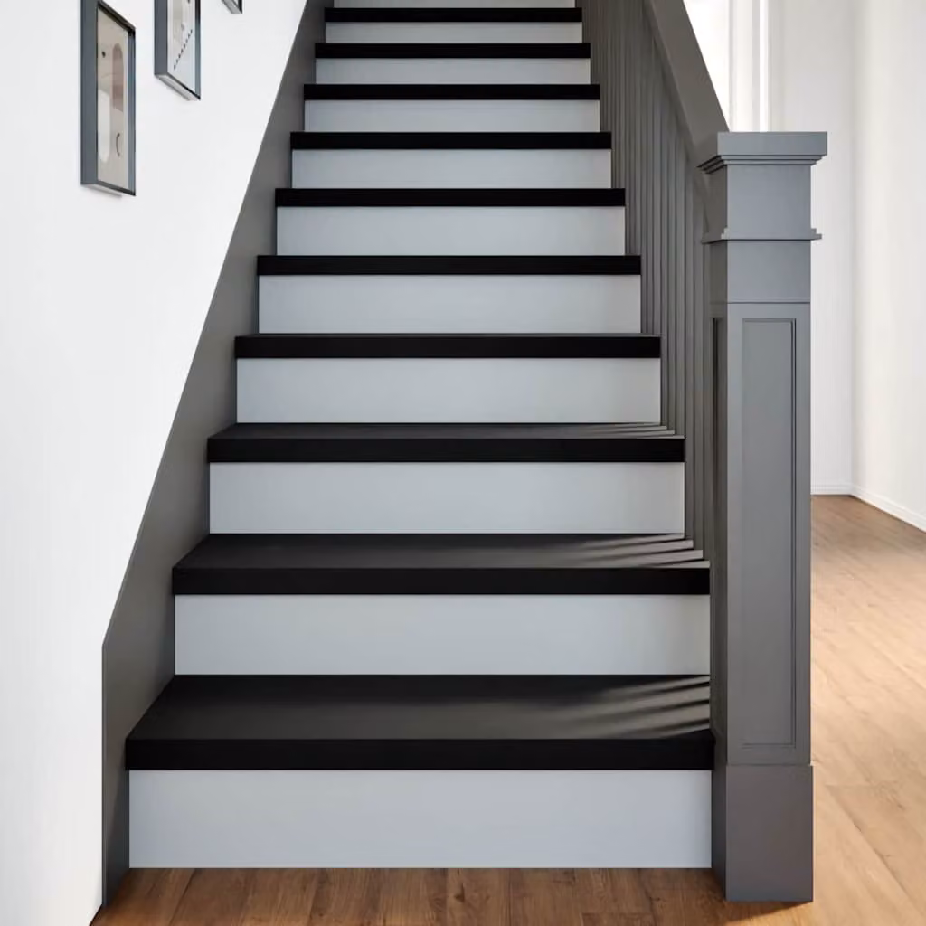 Set di 4 gradini vidaXL in legno massello di rovere, colore marrone-nero, L 70 cm x P 25 cm x H 2 cm