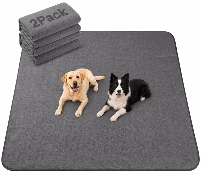 Set di 2 tappetini lavabili per cuccioli, dimensioni 80 x 90 cm