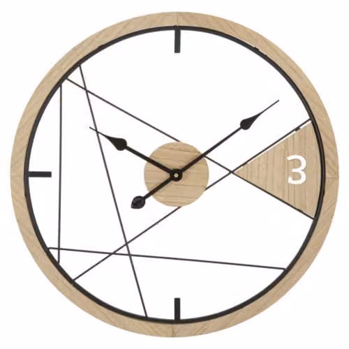 Orologio decorativo da muro GEOMETRIC DESIGN in metallo da 60cm by Mauro Ferretti